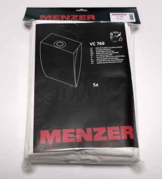 Menzer VC 760, Filtertüte, Filterbeutel, Einweg,Vlies  5 Stück